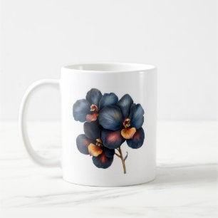 Taza De Café Trampa de café de orquídea negra clásica