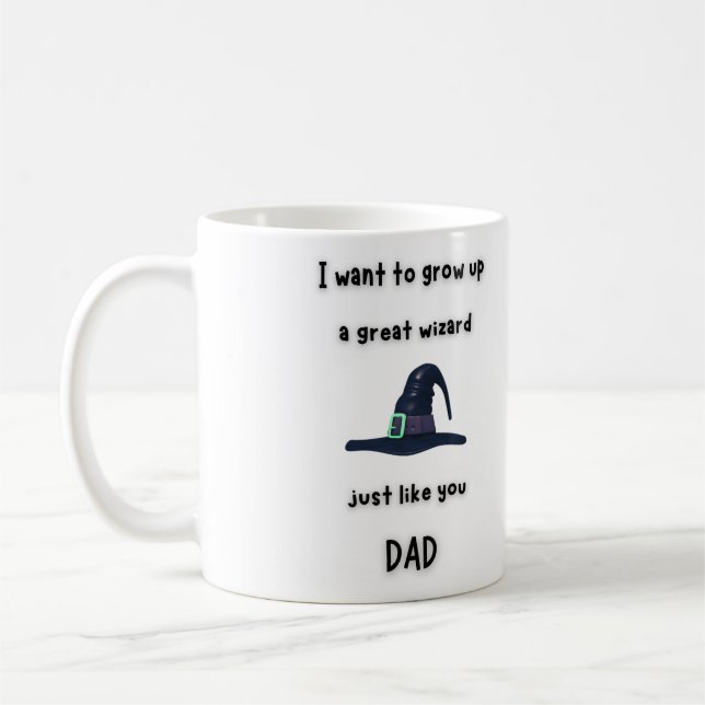 Taza De Café Trampa de café mago, regalo para papá de niños (Izquierda)