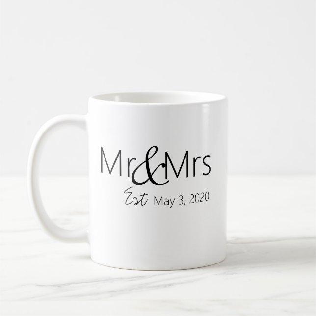 Taza De Café Trampa de café personalizada "Mr & Mrs" (Izquierda)