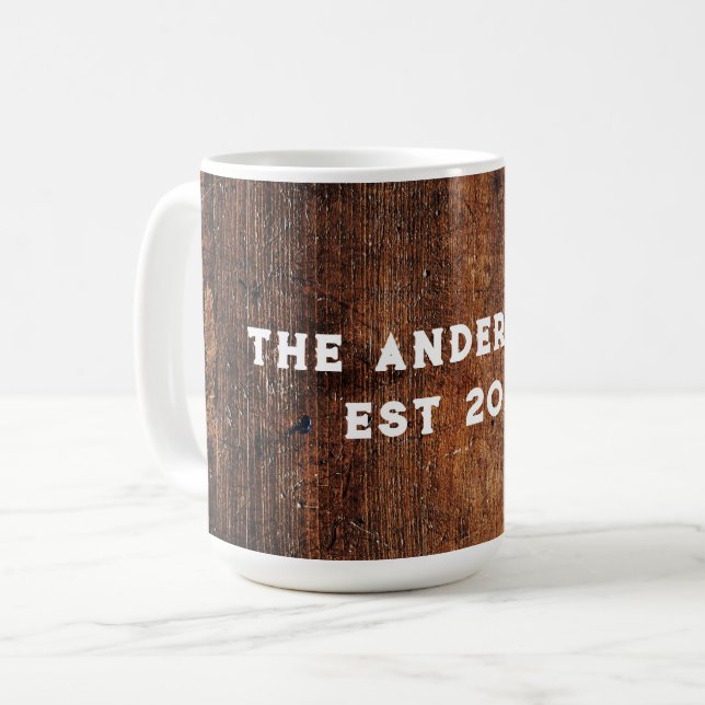 Taza De Café Trampa de café rústica de madera (Anverso izquierdo)