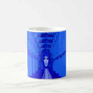 Taza De Café Trance azul
