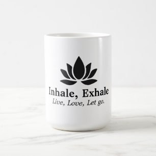 Taza De Café Tranquil Lotus: Inspiración inhalatoria y exhalado