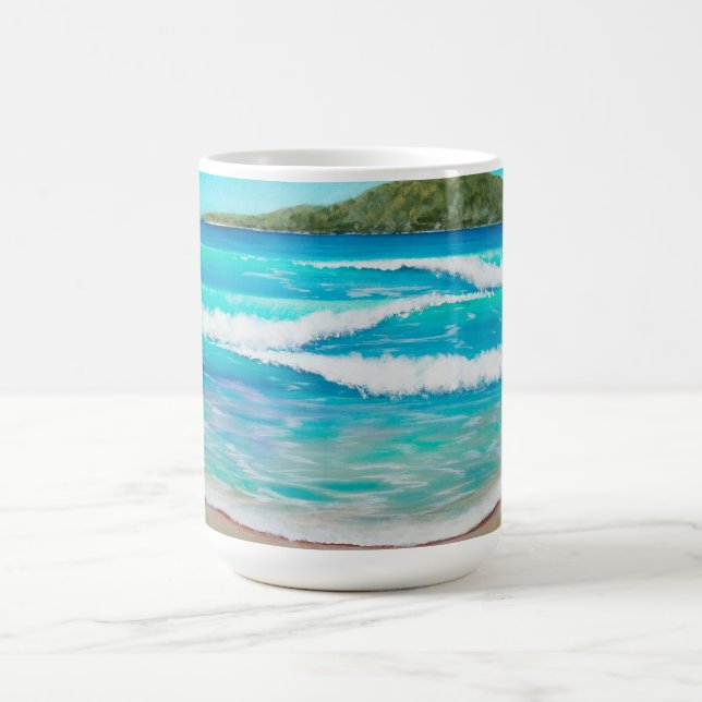 Taza De Café Tranquilidad Beach Blue Waves Paisaje Australiano (Centro)