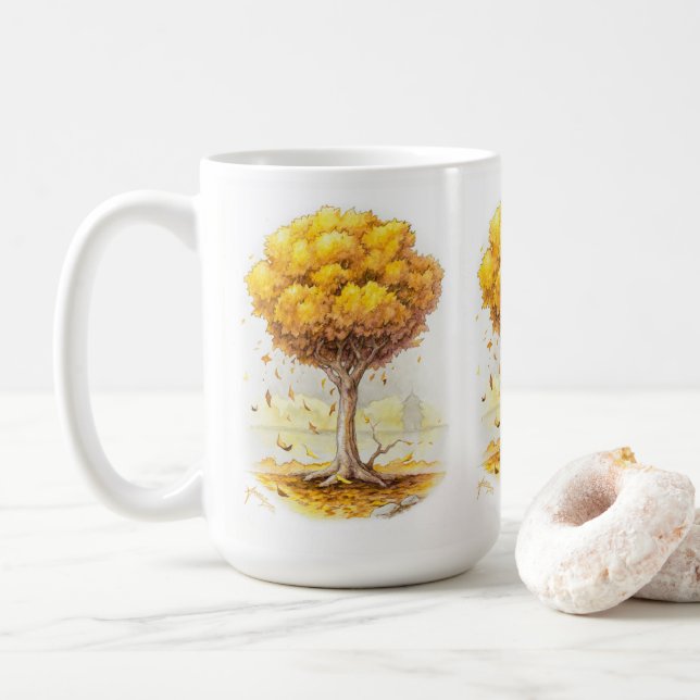 Taza De Café Tranquilidad dorada (Con donut)