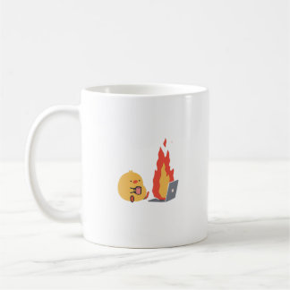 Taza De Café Tranquilidad en el caos - Ave amarilla y caramelo 