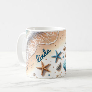 Taza De Café Tranquilidad Oceanfront Retreat Vibrant Starfish