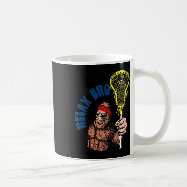 Taza De Café ¡Tranquilizate hermano! Funny Sasquatch Lax Bigfoo (Derecha)