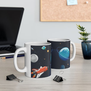 Taza De Café Transbordador Espacial Exterior Lindo