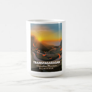 Taza De Café Transfagarasan, montañas de los Cárpatos, Rumania 