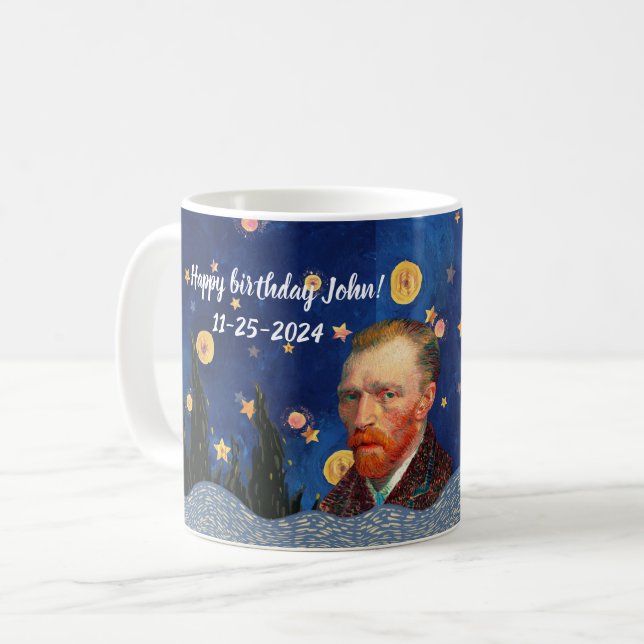 Taza De Café Transform Your Space with Van Gogh's Starry Night  (Anverso izquierdo)