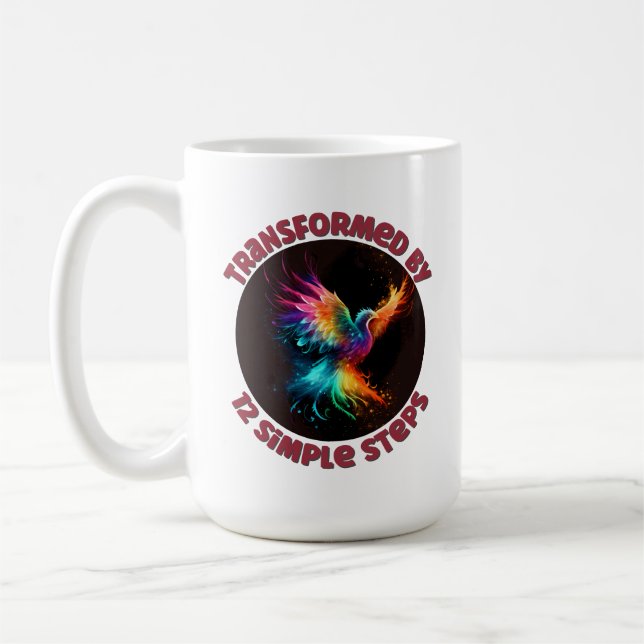 Taza De Café Transformado por 12 pasos simples - AA, NA, Al-Ano (Izquierda)