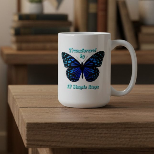 Taza De Café Transformado por 12 pasos simples, AA, NA, Al-Anon (Subido por el creador)