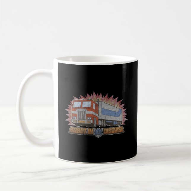 Taza De Café Transformadores Optimus Prime Robot Disfrazado (Izquierda)