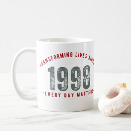 Taza De Café Transforming Lives Since 1998 | Teacher mug |