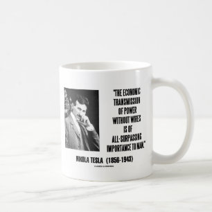 Taza De Café Transmisión económica de Nikola Tesla del poder