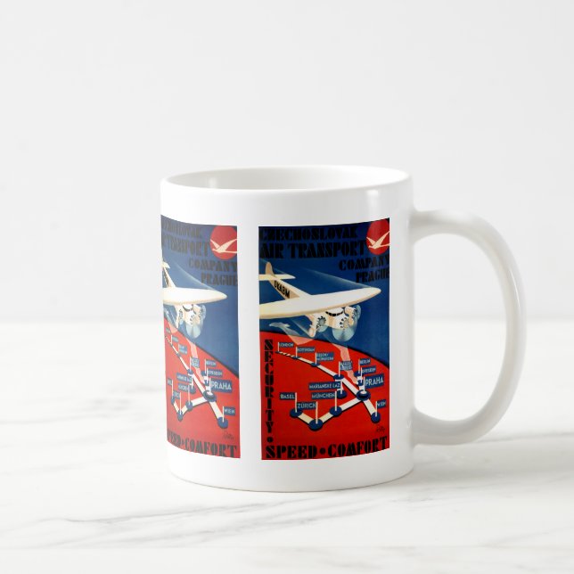 Taza De Café Transporte aéreo de Checoslovaquia (Derecha)