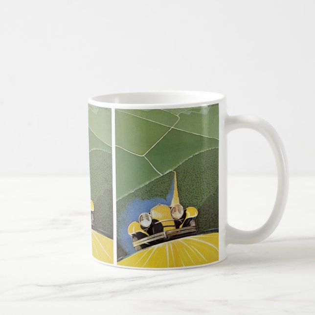 Taza De Café Transporte Antiguo, Luces de un Auto (Derecha)