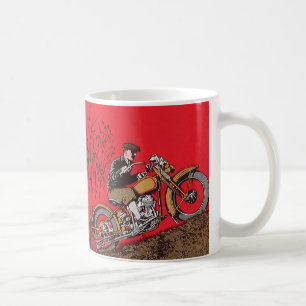 Taza De Café Transporte Antiguo, Piloto de Motocicleta Antigua