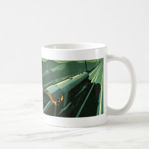 Taza De Café Transporte de cosecha, tren de velocidad verde