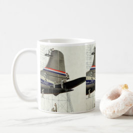 Taza De Café Transporte de vintage, mantenimiento del avión