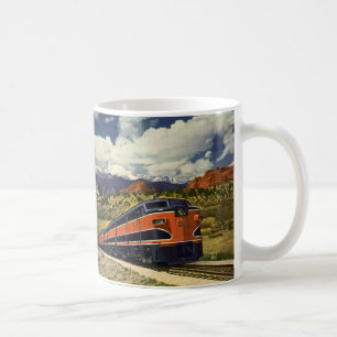 Taza De Café Transporte Vintage en el Oeste Americano, Tren 158