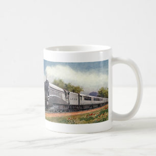 Taza De Café Transporte Vintage, Moderno Tren Bala de Plata