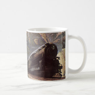 Taza De Café Transporte Vintage, Viaje en Tren de Montaña