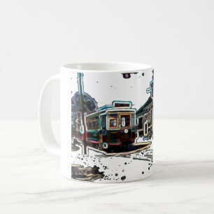Taza De Café Tranvía de TRC Neon en stad Small Magic Mug