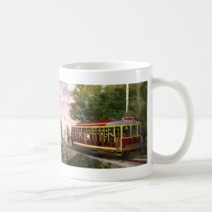 Taza De Café Tranvía Eléctrico de Viajes y Transporte Antiguo