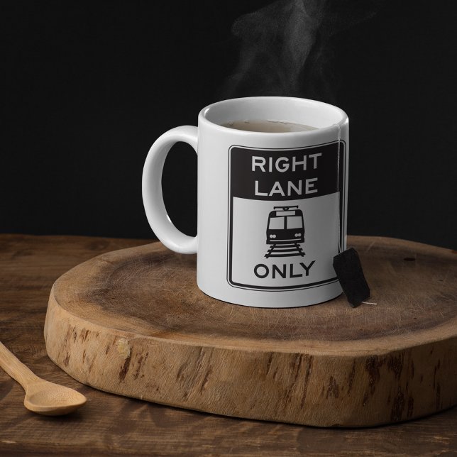 Taza De Café Tranvía por el carril derecho sólo Rótulo por carr (Subido por el creador)