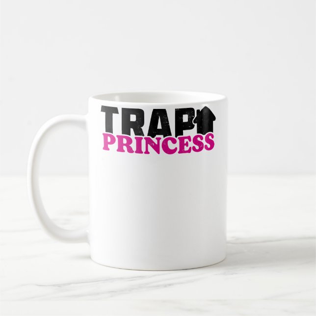 Taza De Café Trap House Princess Women Rave Edm Trap House (Izquierda)