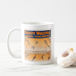 Taza De Café Trapecio, Acróbatas Y Trampolin Volador