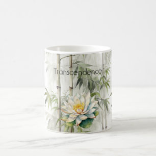 Taza De Café Trascendencia Loto Bambú Serenidad Budismo