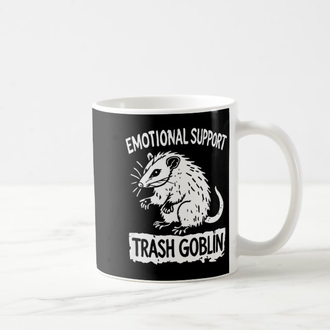 Taza De Café Trash Goblin Ssum Emotional Suprt Funny Meme  (Derecha)