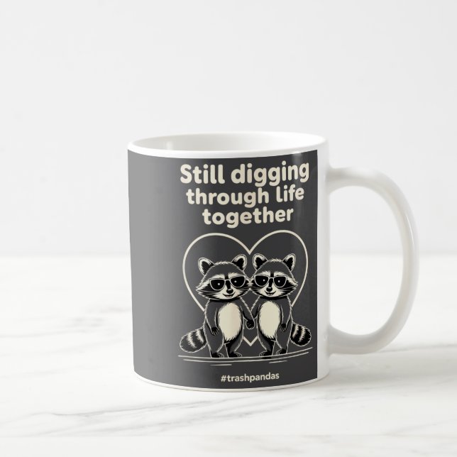Taza De Café Trashpandas Couples Matching Valentines Day Annive (Derecha)