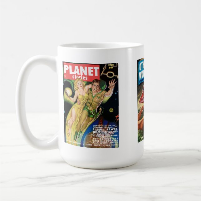 Taza De Café Trasladar el espacio exterior retro cultura popula (Izquierda)
