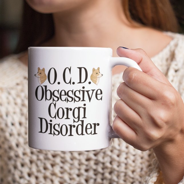 Taza De Café Trastorno obsesivo del corgi (Subido por el creador)