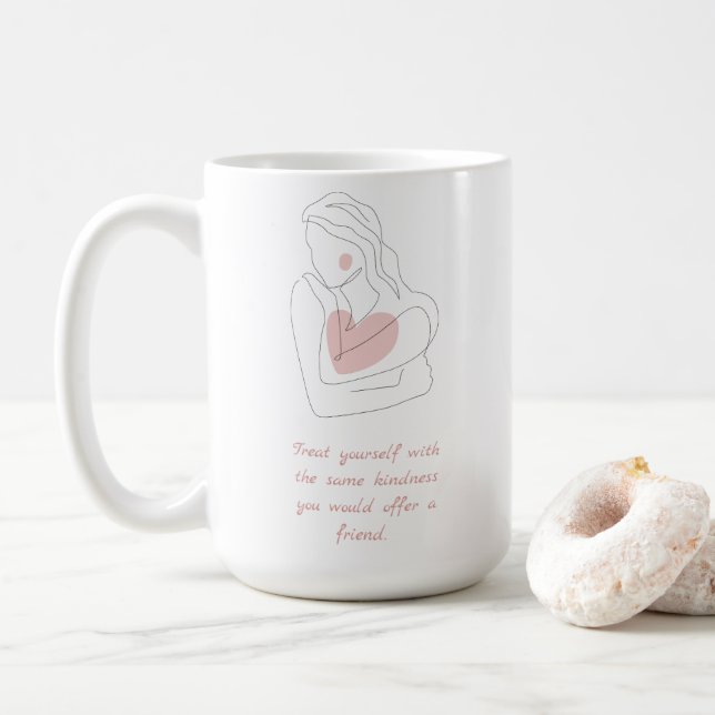 Taza De Café Trate a ti mismo con amabilidad (Con donut)