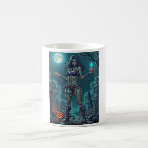 Taza De Café Trato de Halloween o Novia Zombie con cerebros