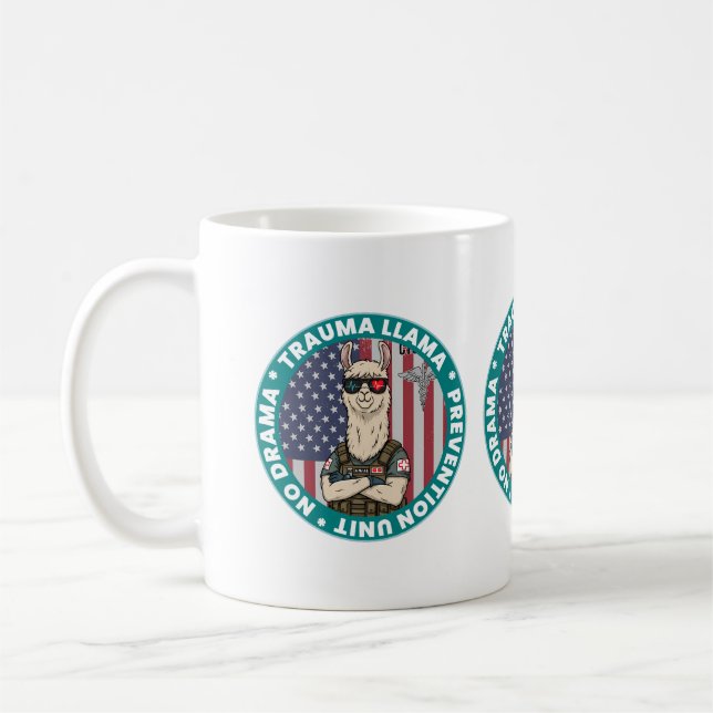 Taza De Café Trauma Llama EMS Medical Mug - Enfermeras paramédi (Izquierda)