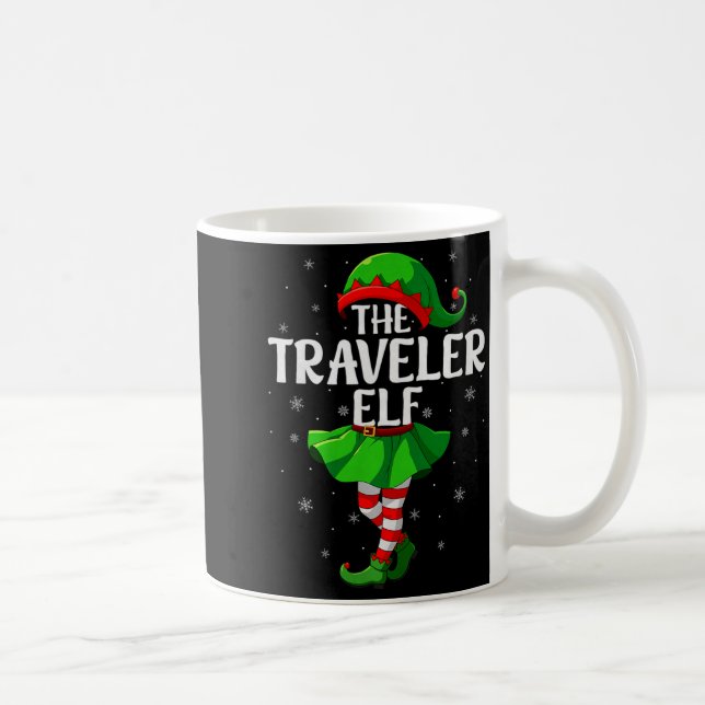 Taza De Café Traveler Elf Christmas Girls Women Elf Squad Xmas  (Derecha)