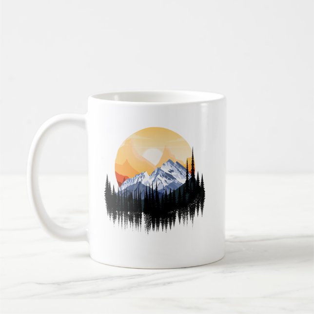 Taza De Café Travelling in mountains graphic (Izquierda)