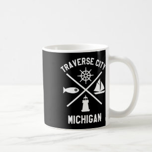 Taza De Café Traverse City Northern Michigan Tee Sailing Boatin