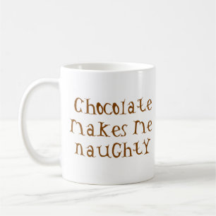 taza de café traviesa con chocolate