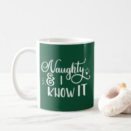 Taza De Café travieso y lo sé Navidades divertidos