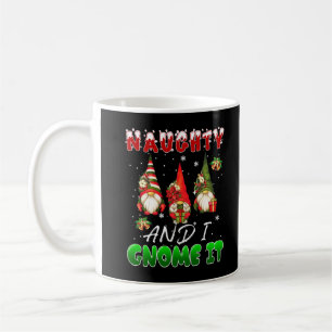 Taza De Café Travieso Y Yo Conozco Navidad Tres Gnomos Paja