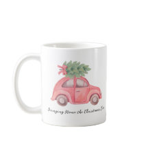 Trayendo a casa el árbol de Navidad, Mug, 11 oz