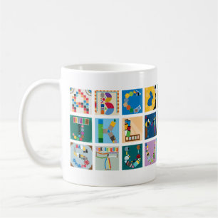 Taza De Café Trazado alfabeto de juego de mesa