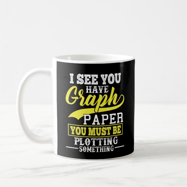 Taza De Café Trazado del papel cuadriculado de la matemáticas (Izquierda)