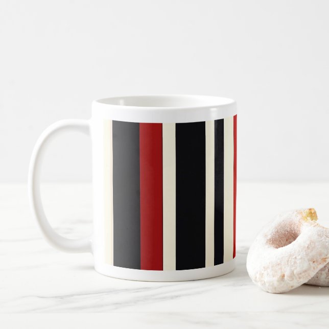 Taza De Café Trazado vertical negrita (Con donut)